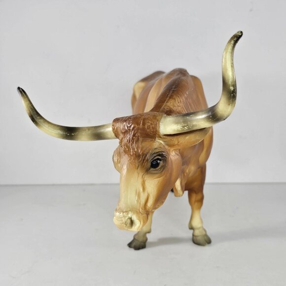 Breyer Texas Longhorn Bull Cow #75 Black Eye Shading - Picture 3 of 16